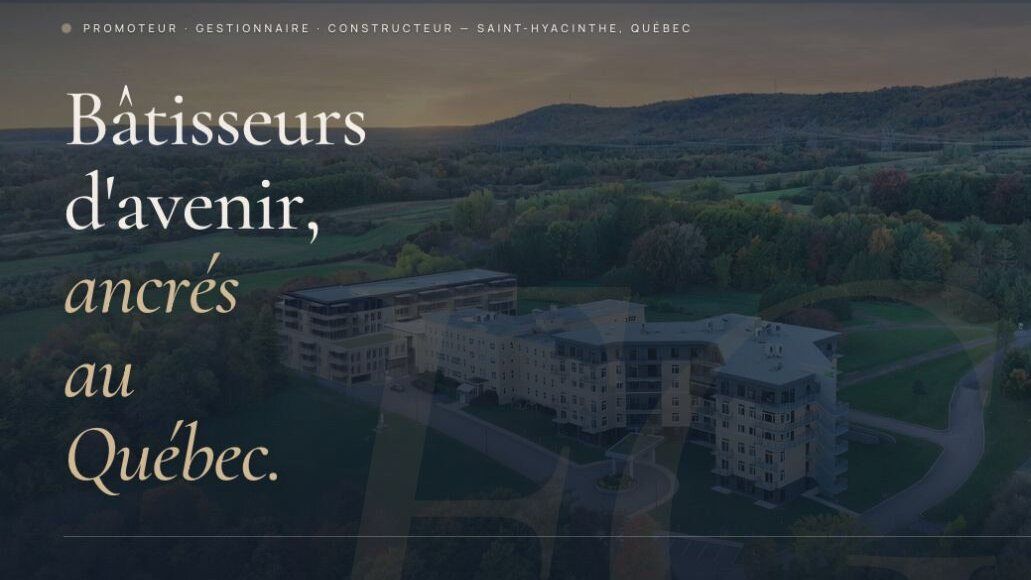 Le site de Fontaine-Gélinas Bâtisseurs, ouvert sur ses réalisations.